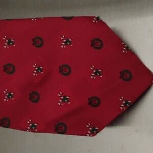Daniel Cremieux  Christmas Candy Cane/ Wreath red Men's Tie